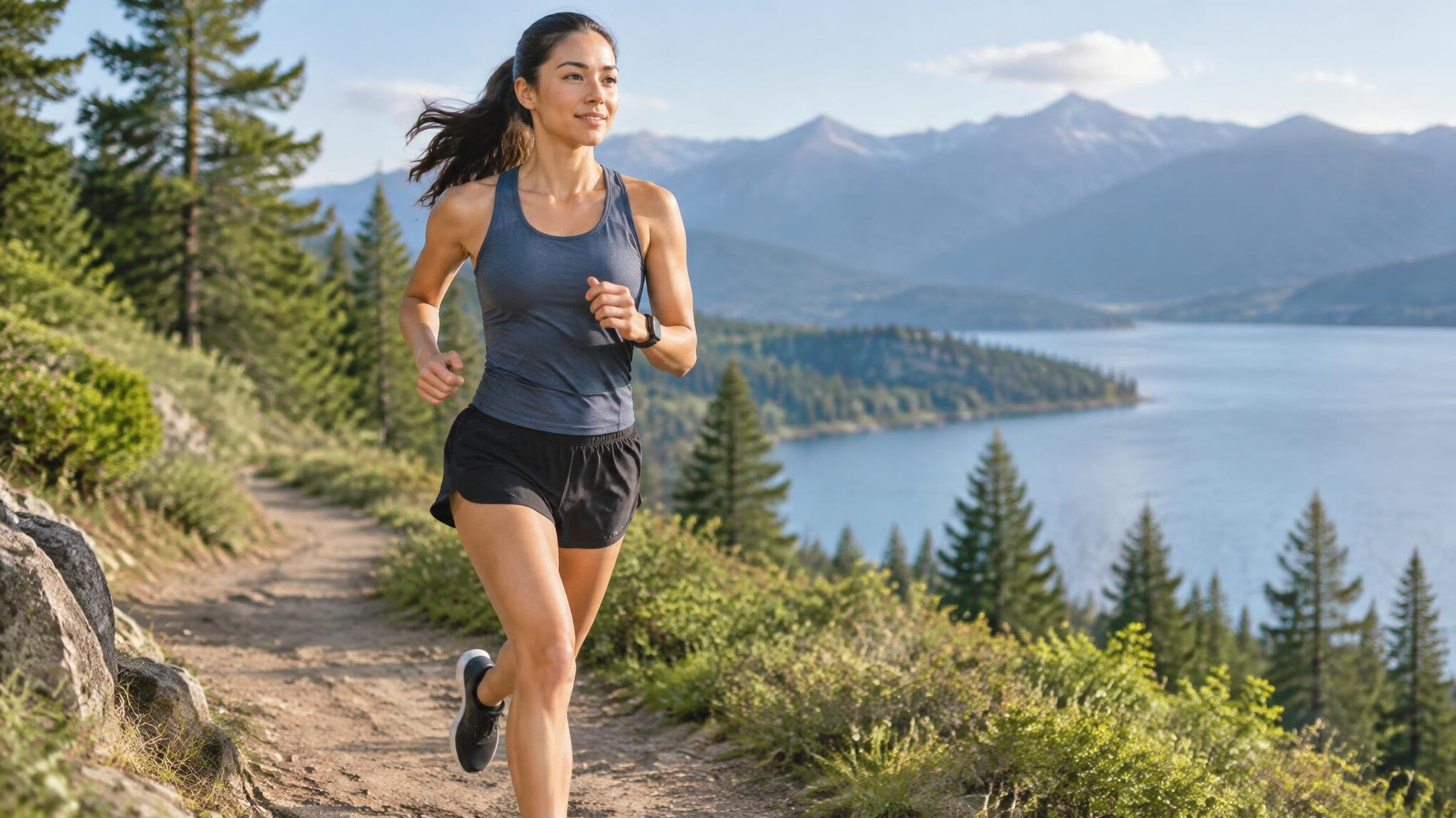 person jogging outdoors