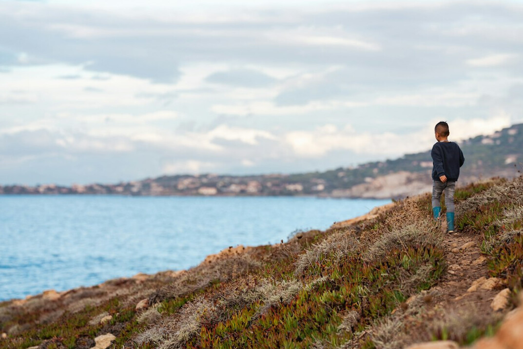 person jogging in nature